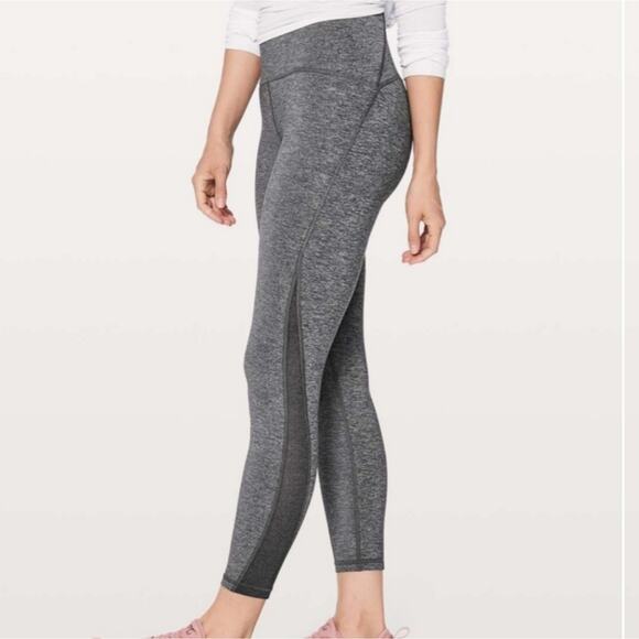 Lululemon Train Times 7/8 Pant *25" Heathered Black (First Release)‎ - Picture 1 of 8